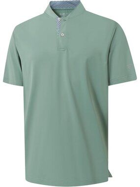 Mens Berry GreenCollarless Golf Shirt Dry Fit Moisture Wicking Henley Tee